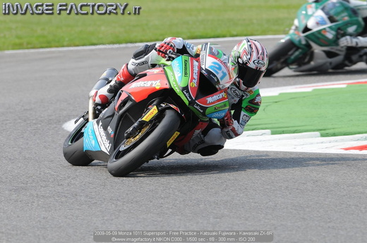 2009-05-09 Monza 1011 Supersport - Free Practice - Katsuaki Fujiwara - Kawasaki ZX-6R